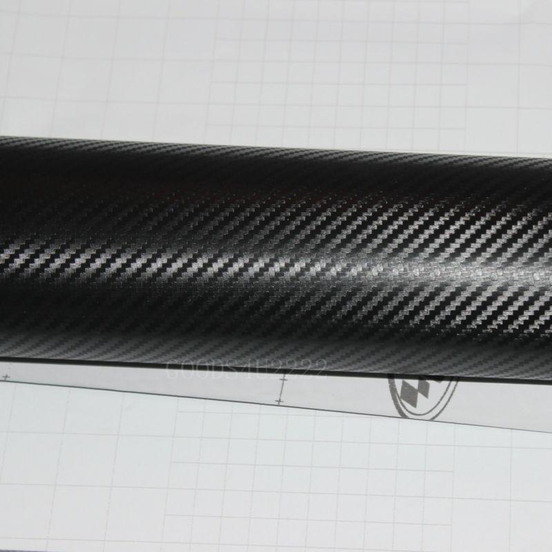 1 piece carbon fiber vinyl film sticker black 30cmx127cm 3d