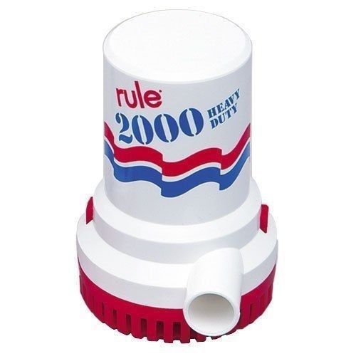 Rule 10 2000 gph non automatic bilge pump 12v