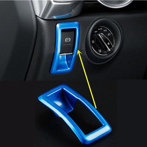 1pc blue zinc alloy electronic hand brake decoration for porsche cayenne 2015