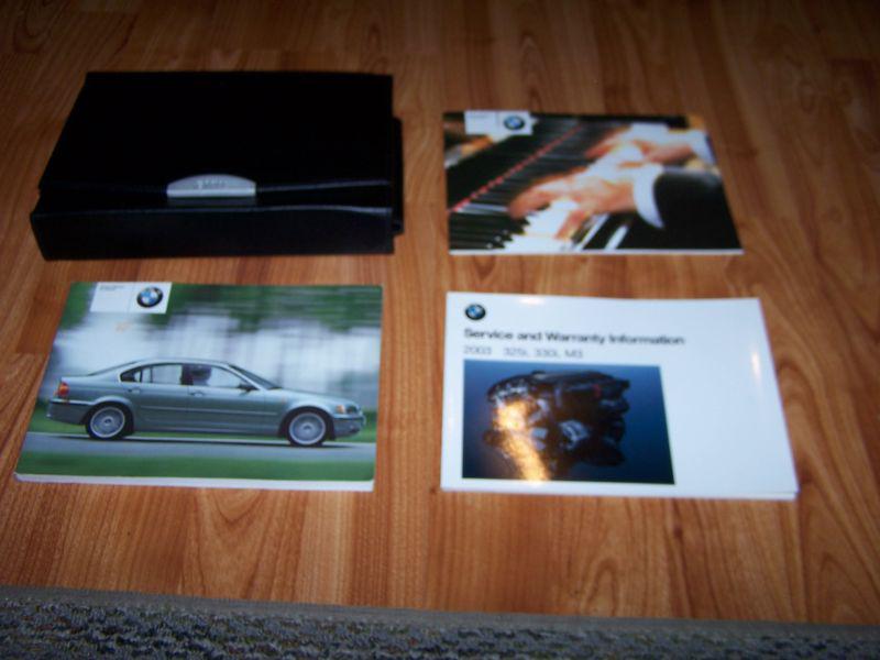 2003 bmw 325i 330i owners manual set with case free shipping