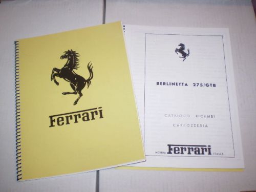 Ferrari 275gtb scaglietti carrozzeria catalogo body construction manual 250 275