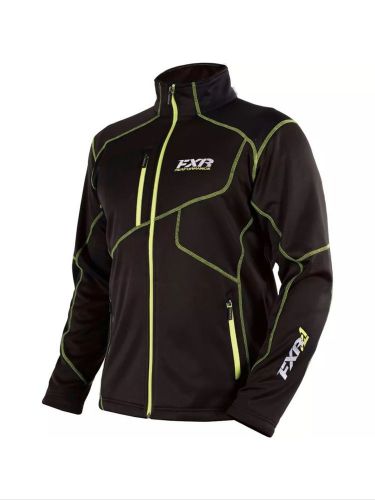 Fxr elevation fleece zip up mid layer - hi-vis green and black