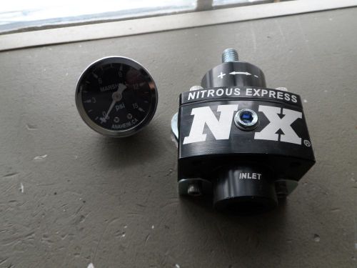 Nitrous express fuel pressure regulator universal gauge 15952 4.5-9 psi c4