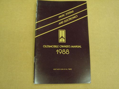 Nos 1988 oldsmobile music systems and electronics owner&#039;s manual supplement