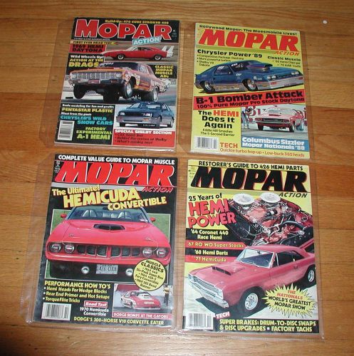 Mopar action magazine 1988 volume 1/number 1 plus next 3 issues plymouth/dodge