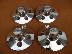 Vintage cragar wheel center caps gm chevy 5 on 4 3/4 pattern chrome set of &#034;4&#034;