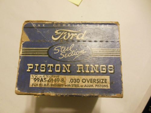 1939 - 1948 ford mercury nos piston rings #99as-6149b .030 oversize