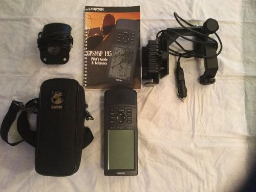 Garmin gps map 195 aviation with accessories (yoke mount, external antenna)