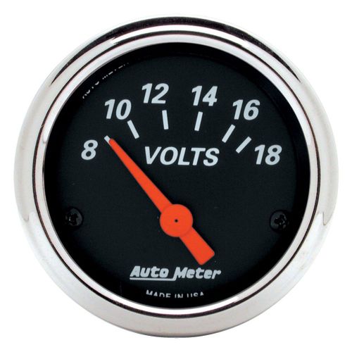 Auto meter 1483 designer black; voltmeter gauge