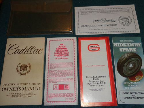 1980 cadillac owner&#039;s manual set / very nice original multi-piece set!