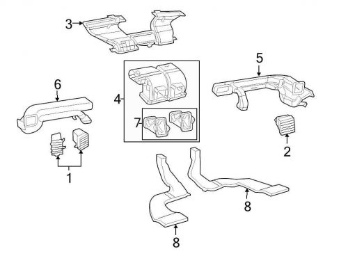 Chrysler oem dodge dashboard air vent 1sq51dx9ai image 2