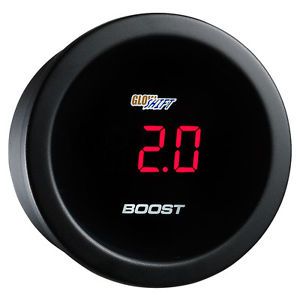 Glowshift 52mm turbo bar boost gauge meter w. red led digital readout