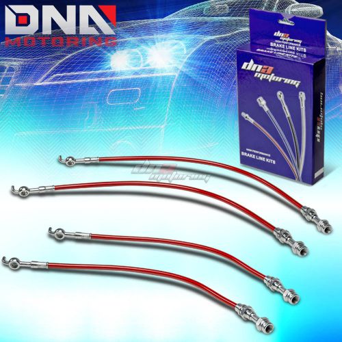 93-97 mazda mx6/626/probe red stainless steel braided hose brake line/cables