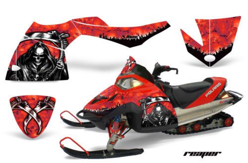 Amr polaris fusion sled graphics sticker kit reaper red