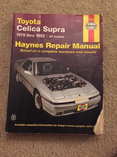 Haynes toyota celica supra auto repair manual 1979-1992 all models 92025