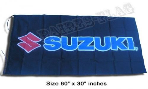 Suzuki motorcycle * black flag * 60&#034;x30&#034; inches* free ship for each flag add