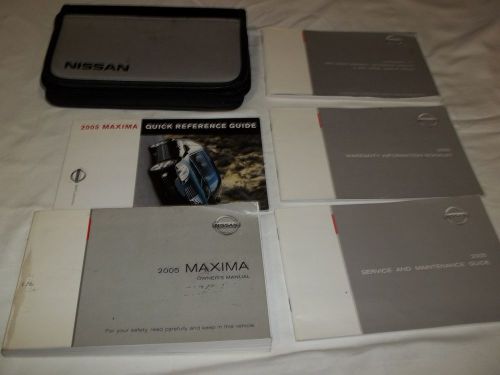 2005 nissan maxima owner manual 6/pc.set&amp;gray+black nissan premium factory case,