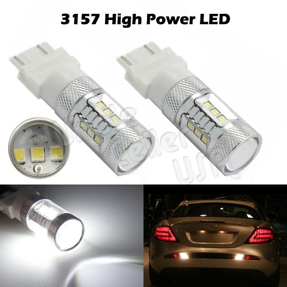 2x 15w white 3157 3156 high power samsung2323 led bulbs reverse backup light drl