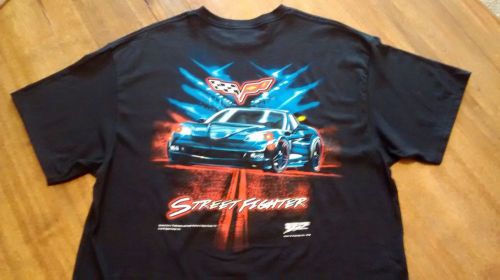 Corvette street fighter gm licensed graphic xl black t-shirt fast free shipping