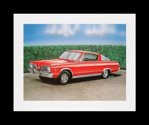 Barracuda cuda formula s valiant plymouth: 1964 1965 1966 273 - poster art print