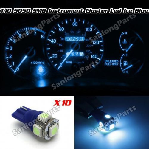 10x t10 wedge ice blue 158 194 instrument gauge cluster led light bulbs 5050 smd