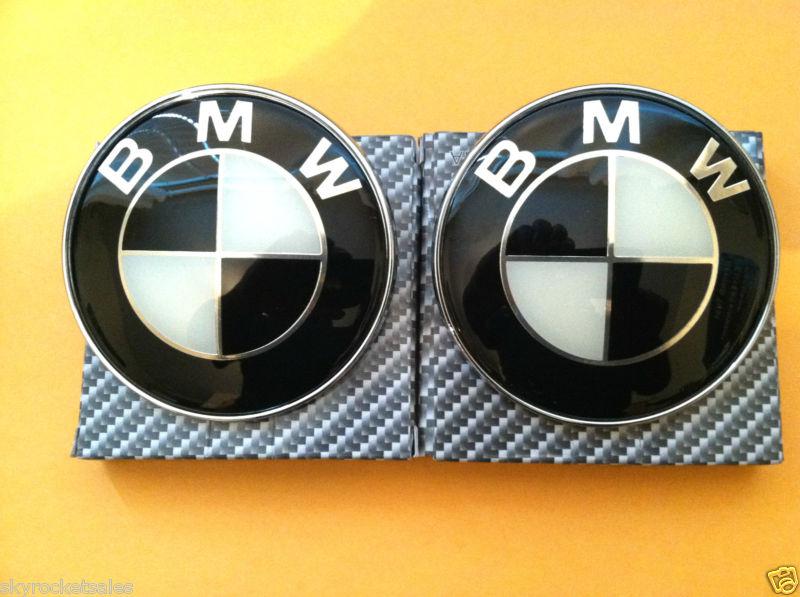  bmw emblem  hood & trunk set  logo  82mm fast shipping! usa seller!!!