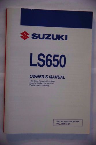 Suzuki ls650 owners manual 99011-24c64-03a