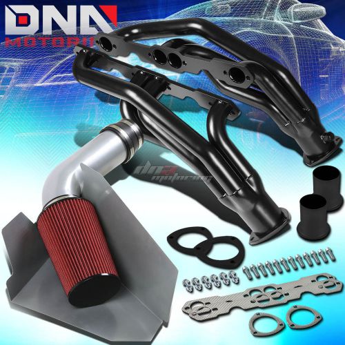 Polish silver heat shield cold air intake+black header for 96-97 gm gmt400 v8