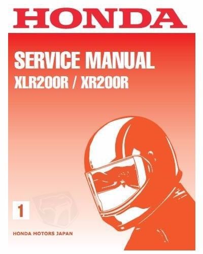 Honda xlr200r xr200r repair service manual pdf format