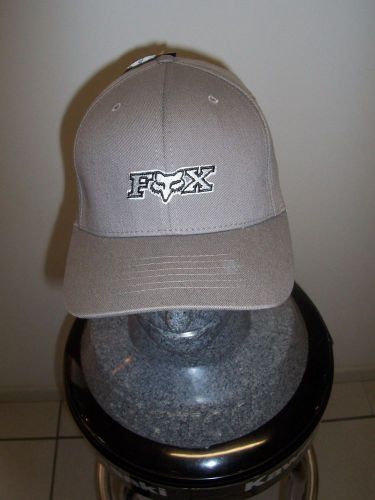 Gray with white fox hat cap