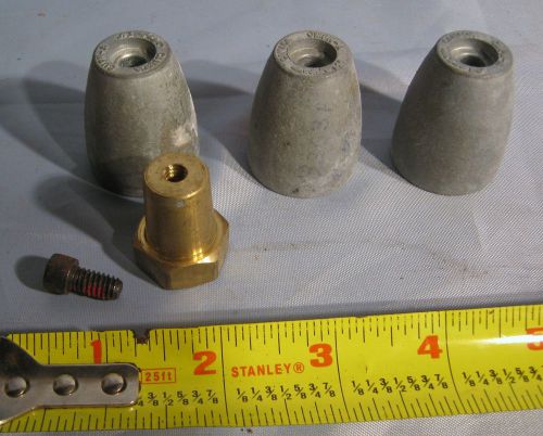 3 x martyr cmpna outboard boat motor propeller nut zinc protection anode cmpn-a