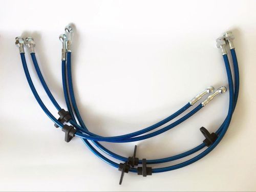 Brake line honda crx 88-91  front+rear stainless steel brake hose blue