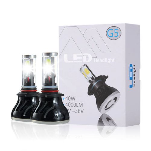 2pcs h11/h8/h9 car cob led headlight lamp conversion kits 6000k 80w 8000lm bulbs