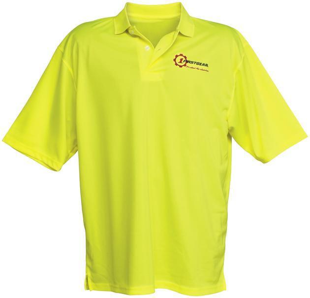 Firstgear dayglo short sleeve polo shirt day glo md/medium