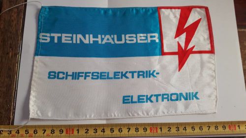 Vintage boat yacht motorboat pennant steinhaeuser marine electric germany