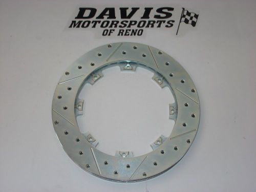 32 straight vane vented .810x12.19&#034; drilled slotted brake rotor 8 x 7 3/4&#034; b.c