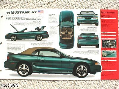 1998 ford mustang gt imp brochure