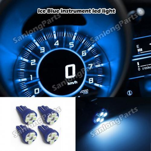 4x gauge cluster instrumental speedometer t10 wedge ice blue 12v led light bulbs