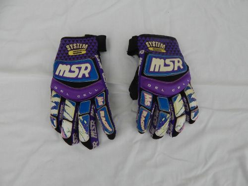 Adult mens msr system 6 motorcycle motocross racing riding gloves size med