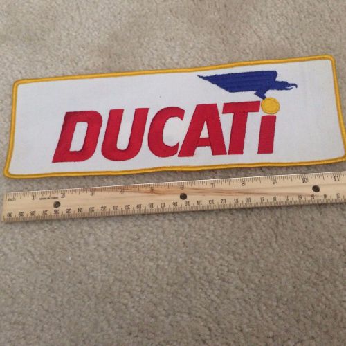 Ducati motorcycle patch vintage 4 x 11 inches