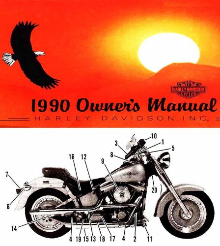 1990 harley-davidson all models owners manual -fat boy-xlh-fxrt-flhtc-flhs