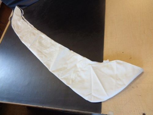 Bimini boot off white vinyl with zipper 68 3/8&#034; x 7 1/2&#034; marine boat