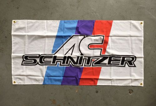 Ac schnitzer bmw flag banner - alpina hartge hamann m1 m3 m5 e30 z3 3.0cs 2002