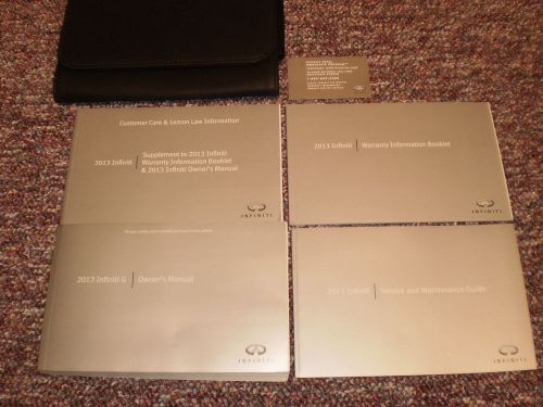 2013 infiniti g sedan car owners manual books guide case all models