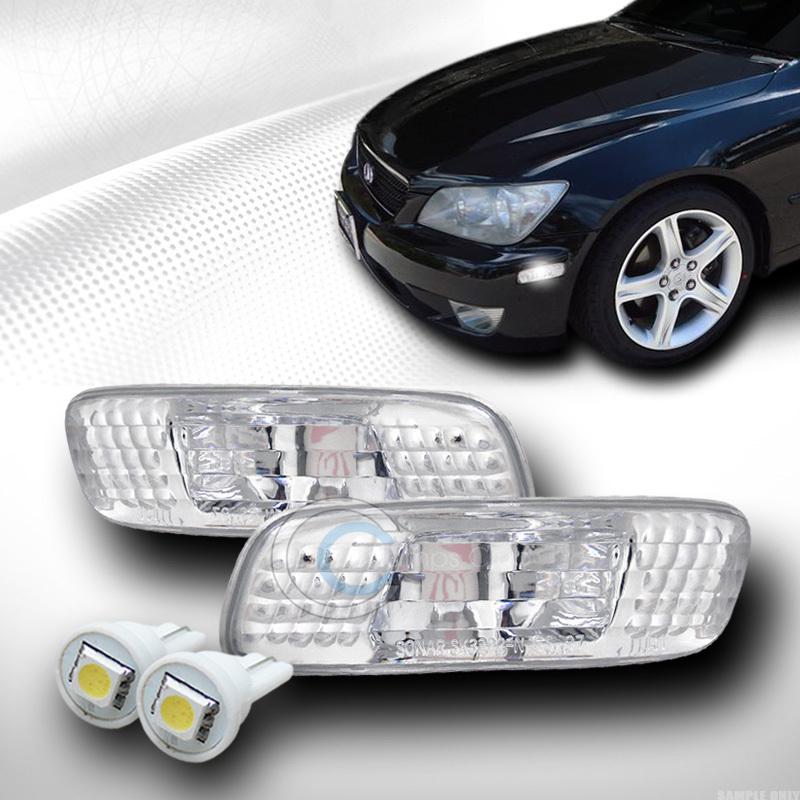 Clear side marker bumper light lamp yd+1 smd led bulb gs300/gs400/ls400/xa/prius