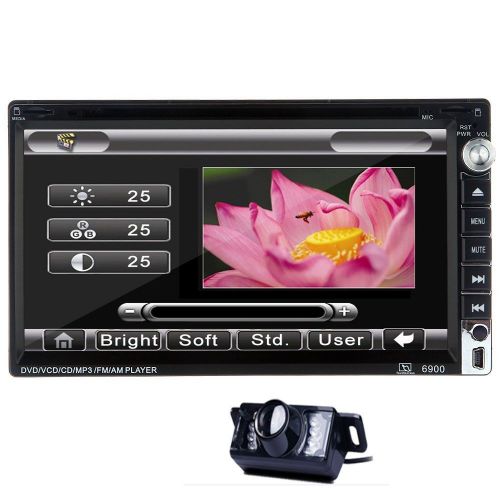 6.95&#034; 2din lcd in dash car stereo dvd mp3 player usb/sd bluetooth ipod radio+cam