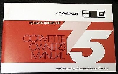 1975 corvette owners manual