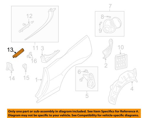 Mitsubishi oem 01-05 eclipse exterior-belt weather strip right mr384822