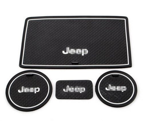 Non-slip mat door mat cup mat car pad for 2011-2016 jeep wrangler jk with logo