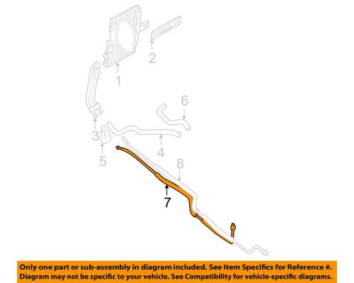 Mitsubishi oem 99-04 montero sport transmission oil cooler-feed line mr450952